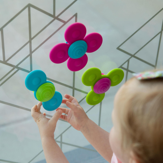 Набір прорізувачів-спінерів із присосками Fat Brain Toys Whirly Squigz, 3 шт