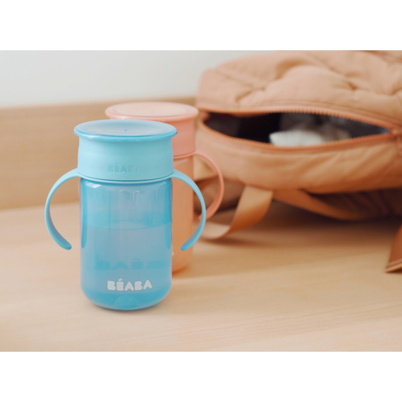 Поїльник-непроливайка Beaba 360°, 340 мл (блакитний)
