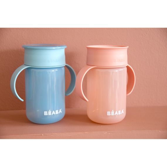 Поїльник-непроливайка Beaba 360°, 340 мл (блакитний)