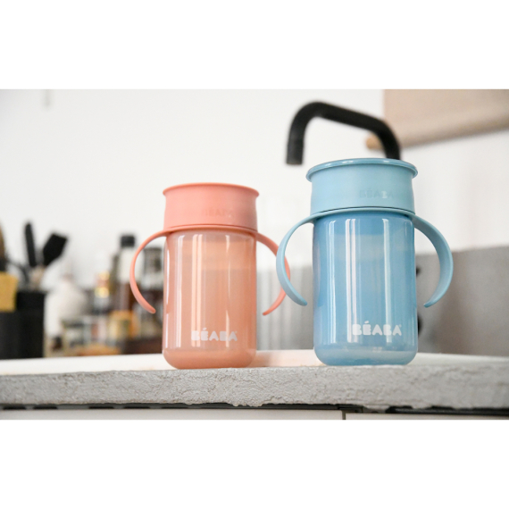 Поїльник-непроливайка Beaba 360°, 340 мл (рожевий)