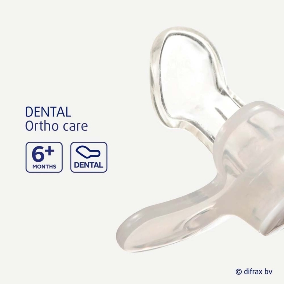 Пустышка силиконовая Difrax Dental, 6+ мес (цвет в асортименте)