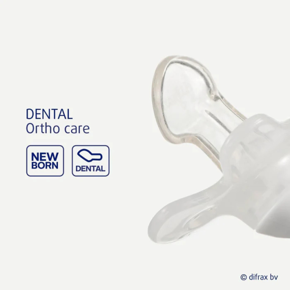 Пустышка силиконовая Difrax Dental Newborn, 0+ мес (Ice)