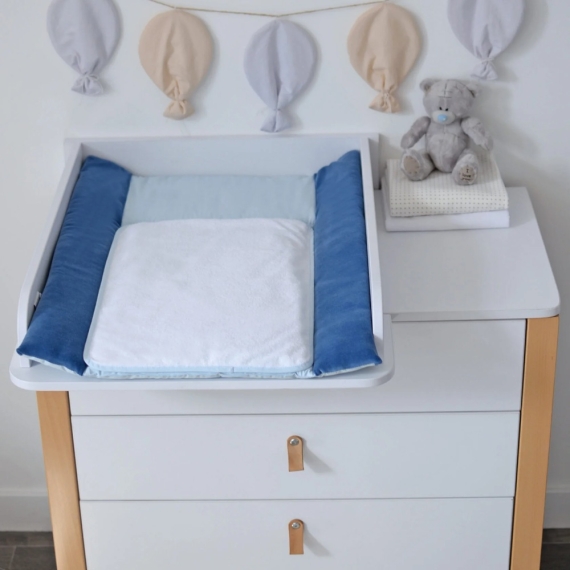 Cповивальний матрац Baby Veres, 50х70 см (Velour Deep blue)