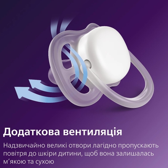 Пустушка Philips Avent Ultra Air, 0-6 міс, 2 шт (жовто-рожева)