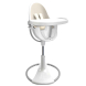 Стільчик для годування Bloom Fresco з вкладишем з екошкіри (White / Coconut White)