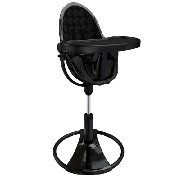 Стільчик для годування Bloom Fresco з бавовняним вкладишем (Noir / Midnight Black)