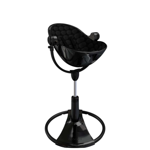Стільчик для годування Bloom Fresco з бавовняним вкладишем (Noir / Midnight Black)