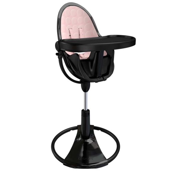 Стільчик для годування Bloom Fresco з бавовняним вкладишем (Noir / Blush Pink)