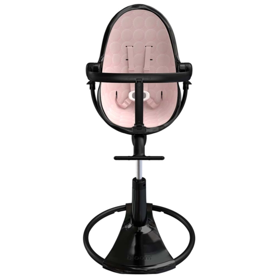 Стільчик для годування Bloom Fresco з бавовняним вкладишем (Noir / Blush Pink)