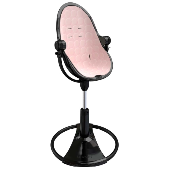 Стільчик для годування Bloom Fresco з бавовняним вкладишем (Noir / Blush Pink)