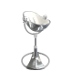 Стільчик для годування Bloom Fresco з бавовняним вкладишем (Silver / Coconut White)