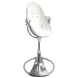 Стільчик для годування Bloom Fresco з бавовняним вкладишем (Silver / Coconut White)