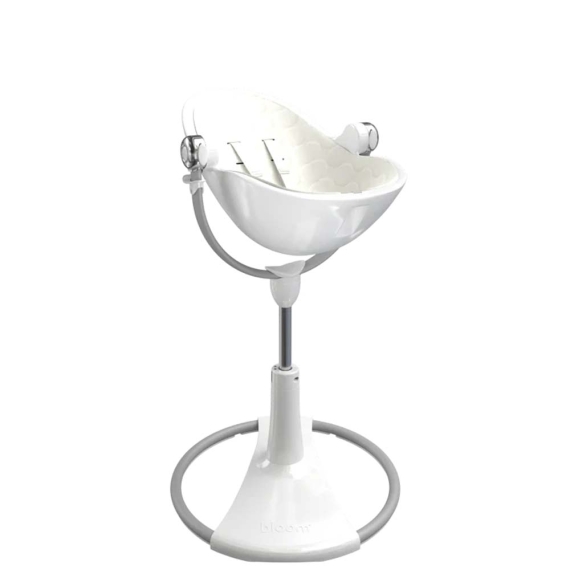 Стільчик для годування Bloom Fresco з бавовняним вкладишем (White / Coconut White)