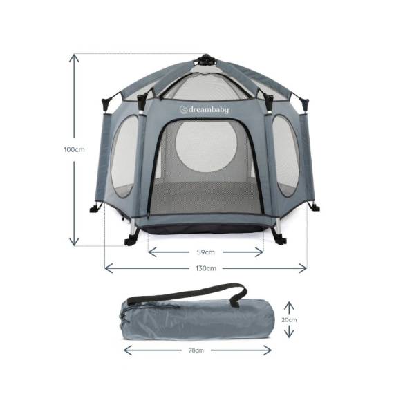 Манеж дитячий DreamBaby Adventure (Blue/Grey)
