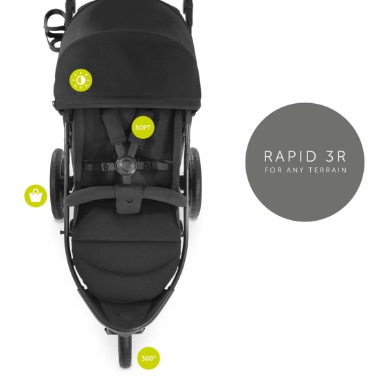 Прогулянкова коляска Hauck Rapid 3R (Black)