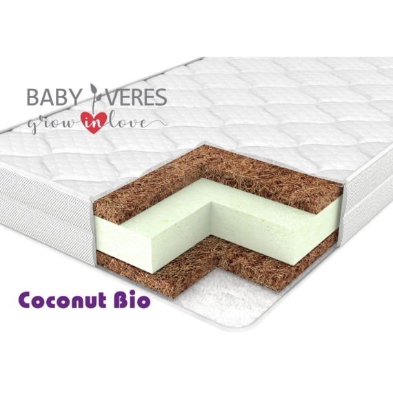 Матрац Baby Veres " Coconut bio' з з дихаючим ефектом 120x60х8 см