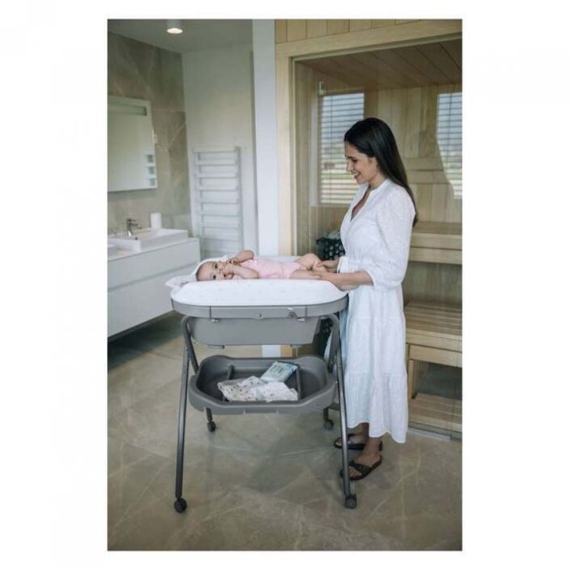 Дитяча ванночка FreeON з пеленальним столиком (Swan)