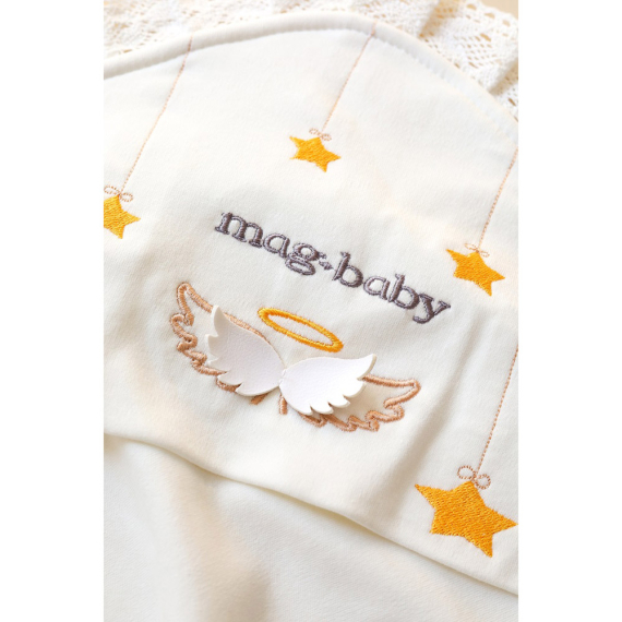 Плед на виписку та хрещення MagBaby Wings (молочний)