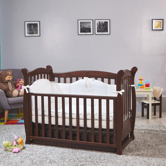 Дитяче ліжечко Верес Соня ЛД-15 італійська система опускання (горіх)