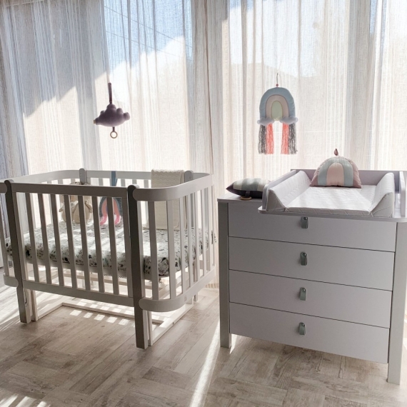 Комод Верес 900 Монако (біло-сірий)