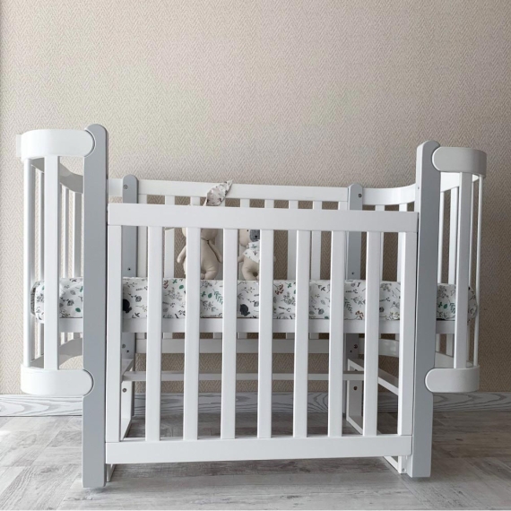 Дитяче ліжко Верес ЛД 5 Монако (біло-сірий)