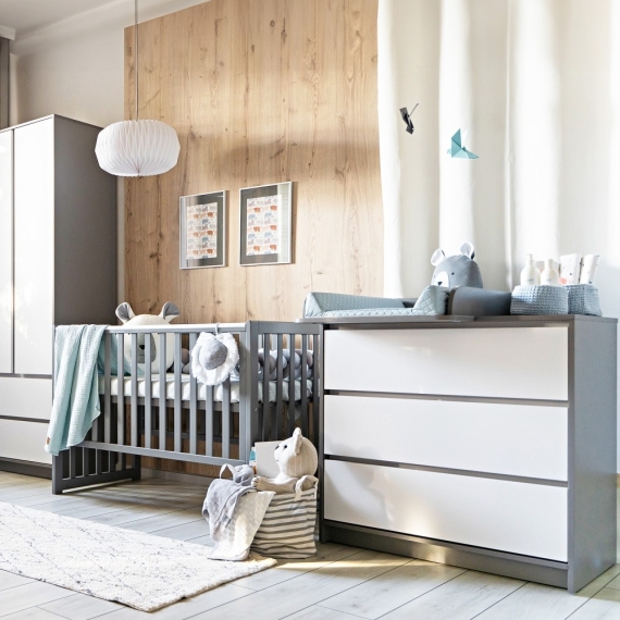 Комод Veres Берн 900 (біло-графітовий)