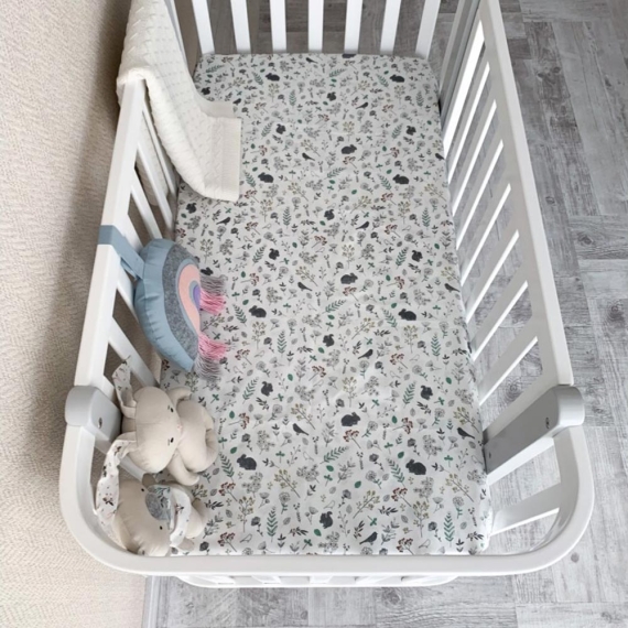 Дитяче ліжко Верес ЛД 5 Монако (біло-сірий)