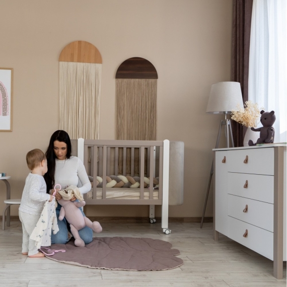 Ліжко дитяче Veres ЛД 5 Монако Велюр (капучино-білий)