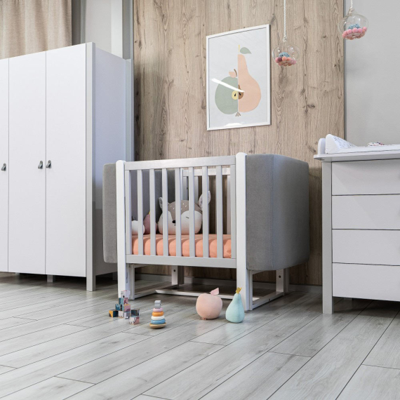 Ліжко дитяче Veres Монако Велюр (біло-сіре)