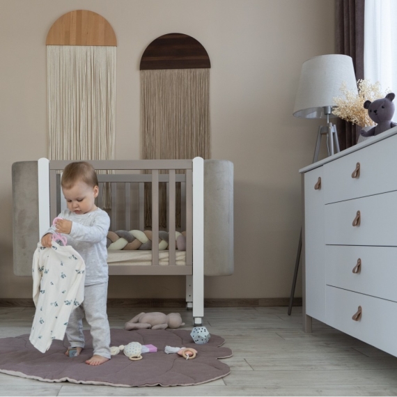 Ліжко дитяче Veres ЛД 5 Монако Велюр (капучино-білий)