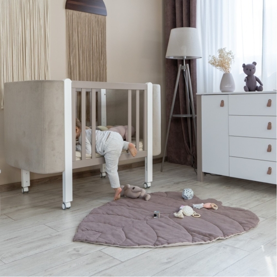 Ліжко дитяче Veres ЛД 5 Монако Велюр (капучино-білий)