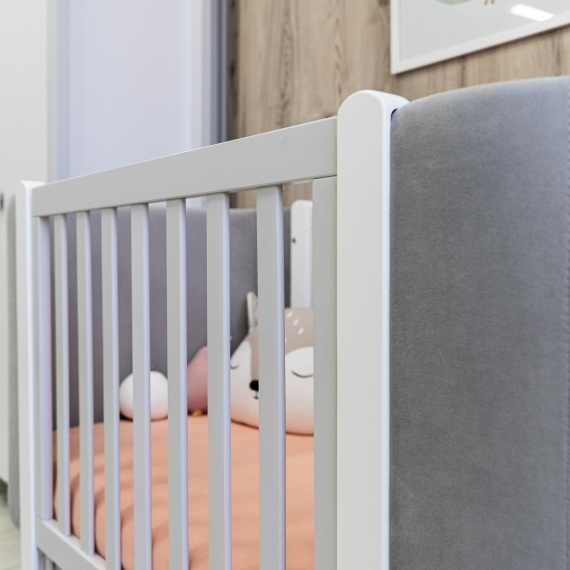 Ліжко дитяче Veres Монако Велюр (біло-сіре)