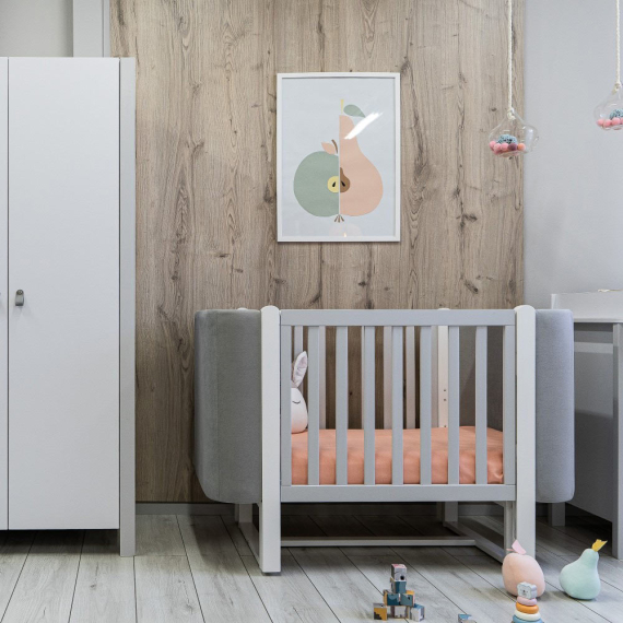 Ліжко дитяче Veres Монако Велюр (біло-сіре)