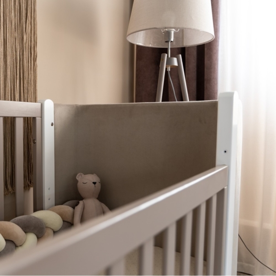 Ліжко дитяче Veres ЛД 5 Монако Велюр (капучино-білий)