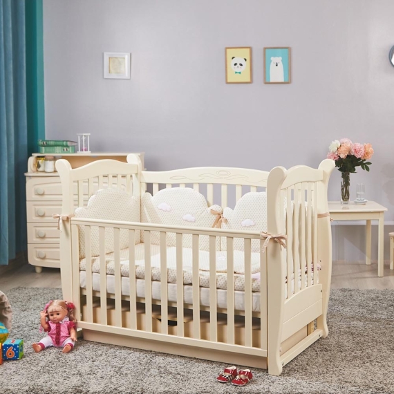 Дитяче ліжечко Верес Соня ЛД-15 італійська система опускання (слонова кістка)