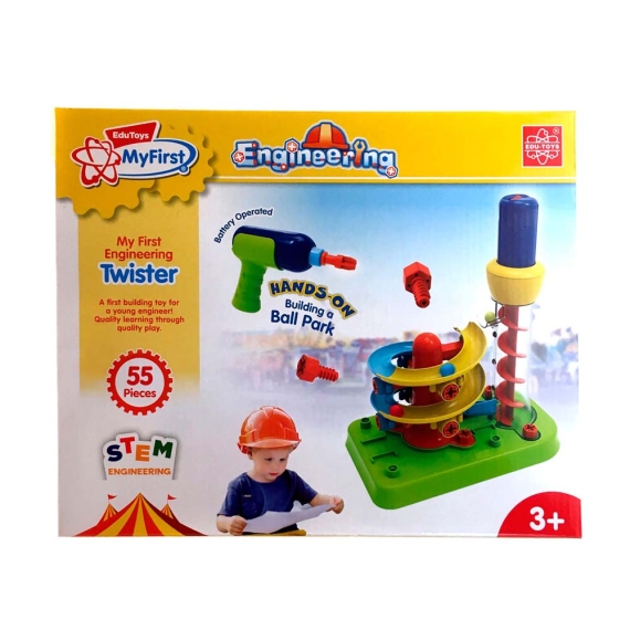 Набір для складання Edu-Toys Гірка-спіраль з інструментами 55 деталей