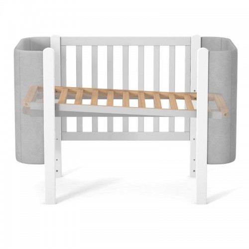 Кровать детская Veres Монако Велюр (бело-серая)
