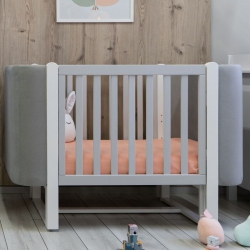 Кровать детская Veres Монако Велюр (бело-серая)
