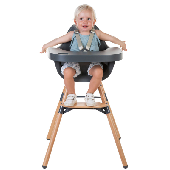 Стілець для годування Childhome Evolu 2 з бампером (natural/anthracite)