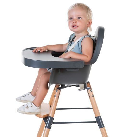 Стілець для годування Childhome Evolu 2 з бампером (natural/anthracite)