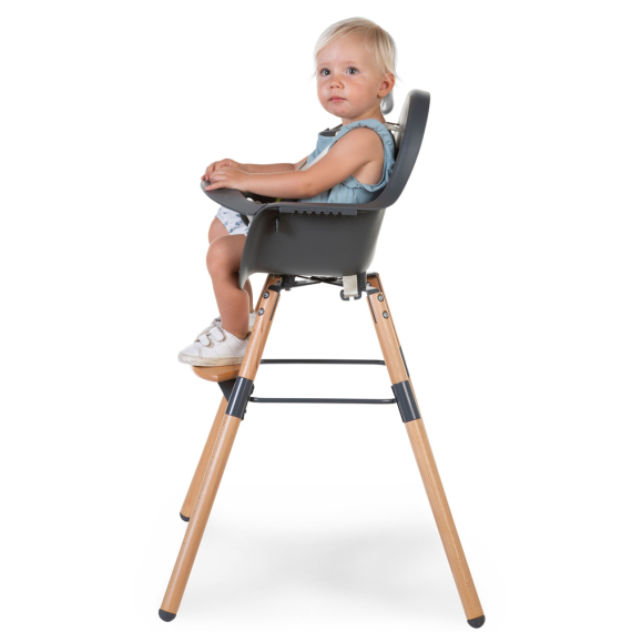 Стілець для годування Childhome Evolu 2 з бампером (natural/anthracite)