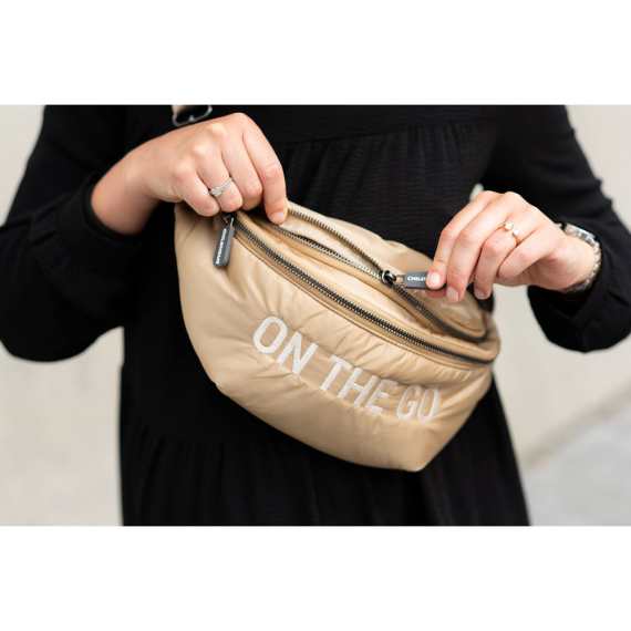 Сумка через плече Childhome Banana bag puffered (beige)