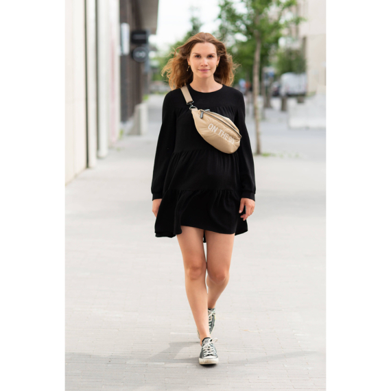 Сумка через плече Childhome Banana bag puffered (beige)