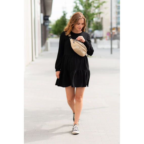 Сумка через плече Childhome Banana bag puffered (beige)