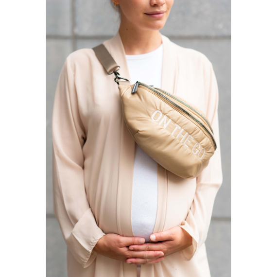 Сумка через плече Childhome Banana bag puffered (beige)