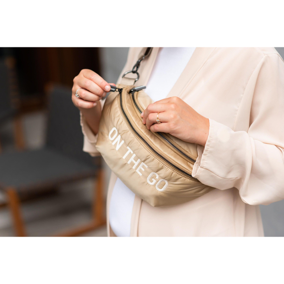 Сумка через плече Childhome Banana bag puffered (beige)