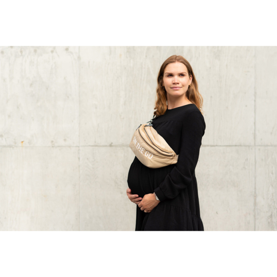 Сумка через плече Childhome Banana bag puffered (beige)