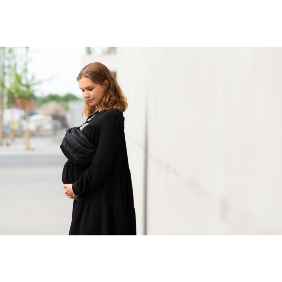 Сумка через плече Childhome Banana bag puffered (black)