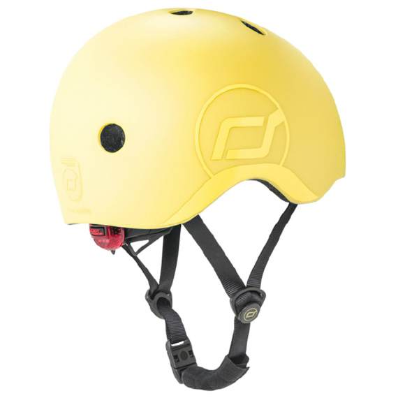 Шлем защитный детский Scoot and Ride с фонариком, S-M (Lemon)