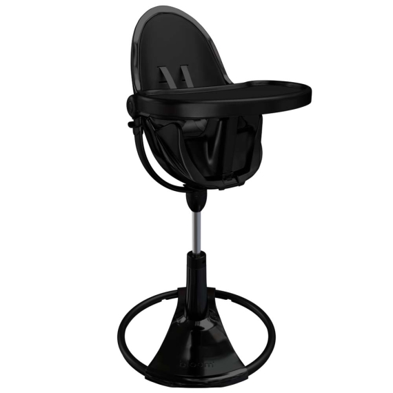 Стільчик для годування Bloom Fresco з вкладишем з екошкіри (Noir / Midnight Black)